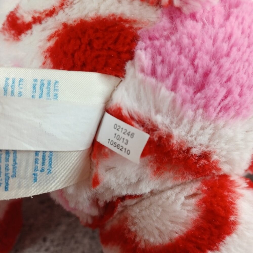 Build-A-Bear Pink Red Stuffed Animal with Heart Pattern Plush Toy Valentine's - Picture 6 of 6